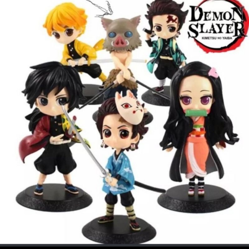 Qposket Kimetsu No Yaiba Demon Slayer Tanjiro Nezuko Giyu Action Figure