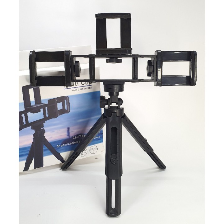 PAKET Studio Ring Fill Light Holder E-Clip 3in1 Tripod Support Portable for Photo Studio