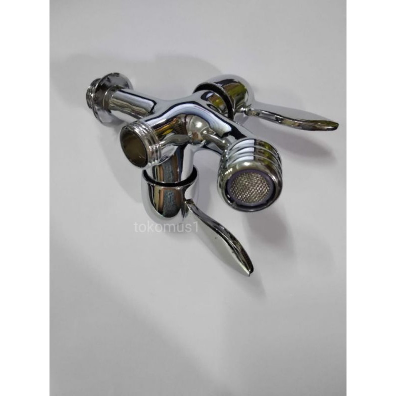 KRAN CABANG SHOWER CHROME /KERAN AIR CABANG DOUBLE - SKL