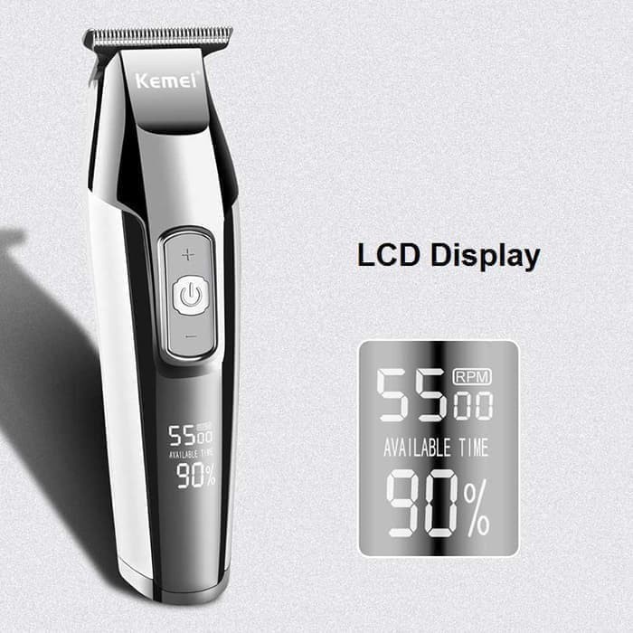 KEMEI 5027 ORIGINAL - ALAT MESIN CUKUR RAMBUT CAS TRIMMER KM5027 KM-5027 LCD DIGITAL