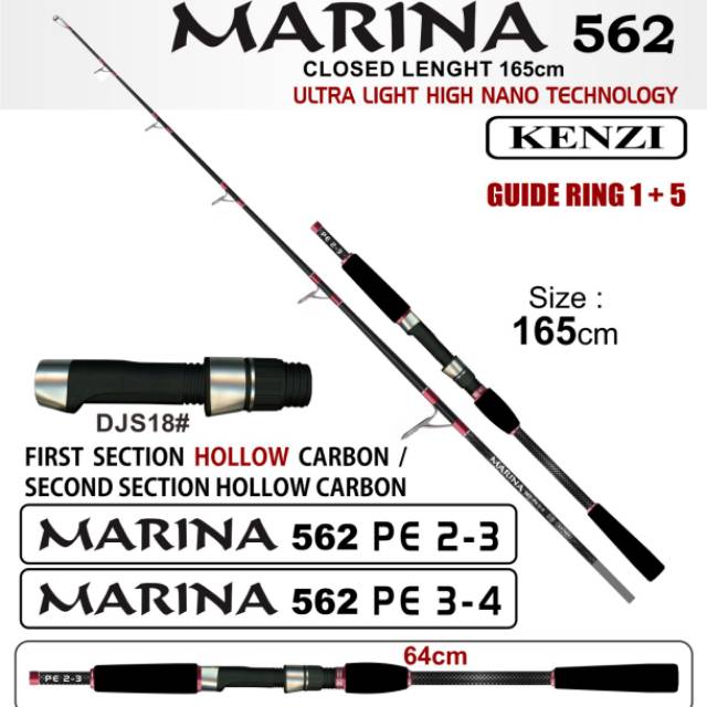 Joran Jigging Kenzi Marina 165cm PE 2-3