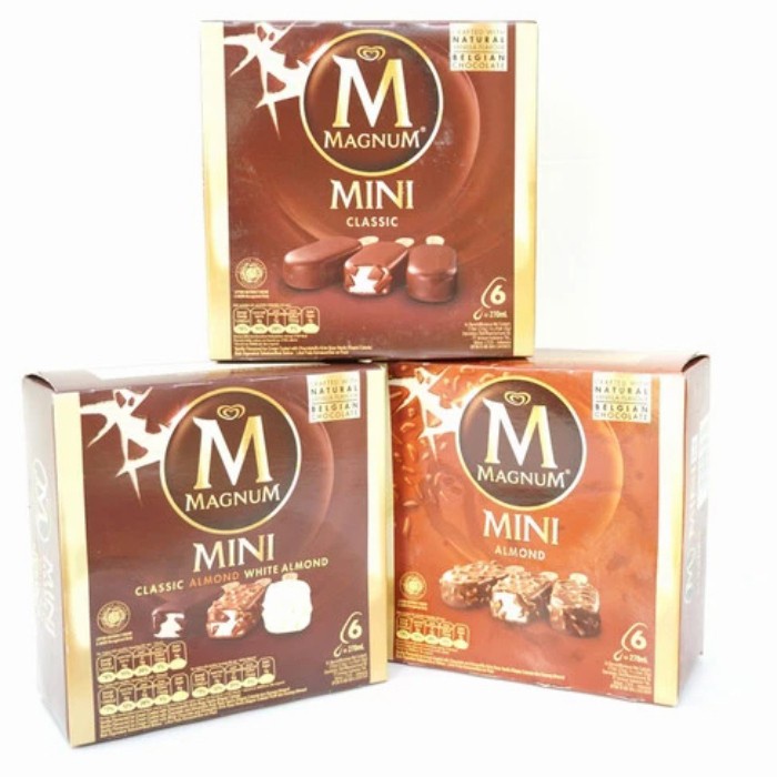 

Walls Magnum Mini Classic Almond White Almond es krim ice cream wals isi 6