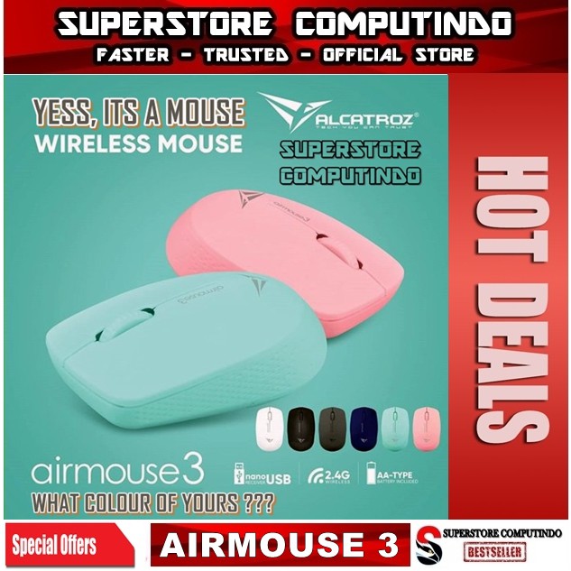 Alcatroz AirMouse 3 Wireless &amp; Portable Mouse - USB 2.4G