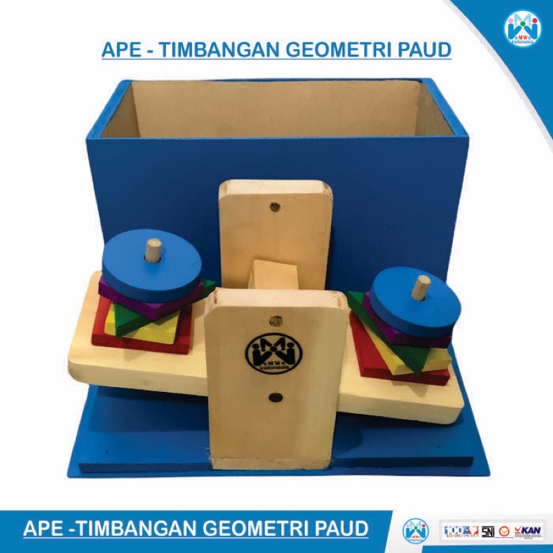 Mainan eduksi anak timbangan paud kayu [eMWe.APE.DAK-25]