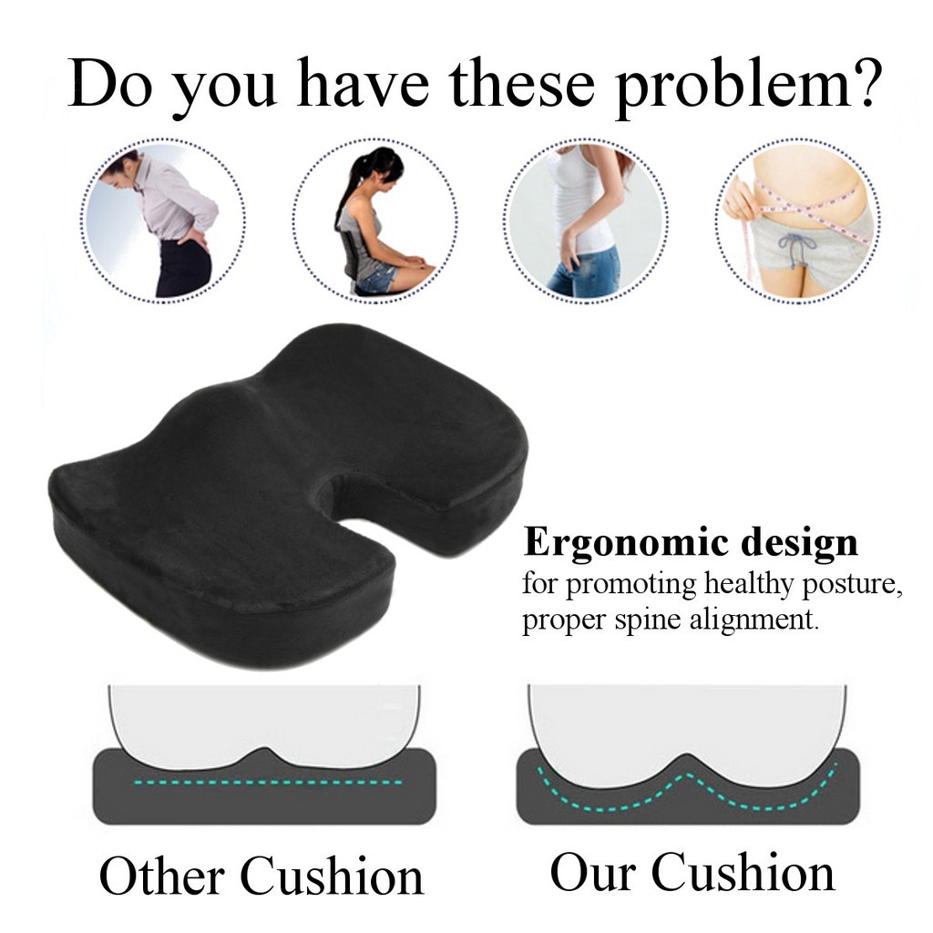 COD Coccyx Bantal Alas Duduk Memory Foam Ortopedi COD Coccyx Bantal Alas Duduk Memory Foam Ortopedi