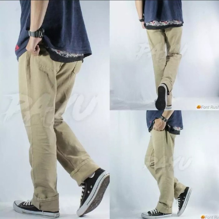 Celana Jeans Pria Panjang REGULER STANDAR Keren Berkualitas - Cream
