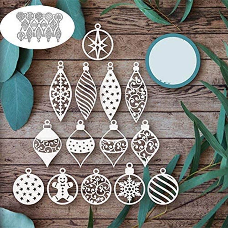 Cetakan Stensil Cutting Dies Motif Lonceng Natal Bahan Metal Untuk Scrapbook / Craft DIY