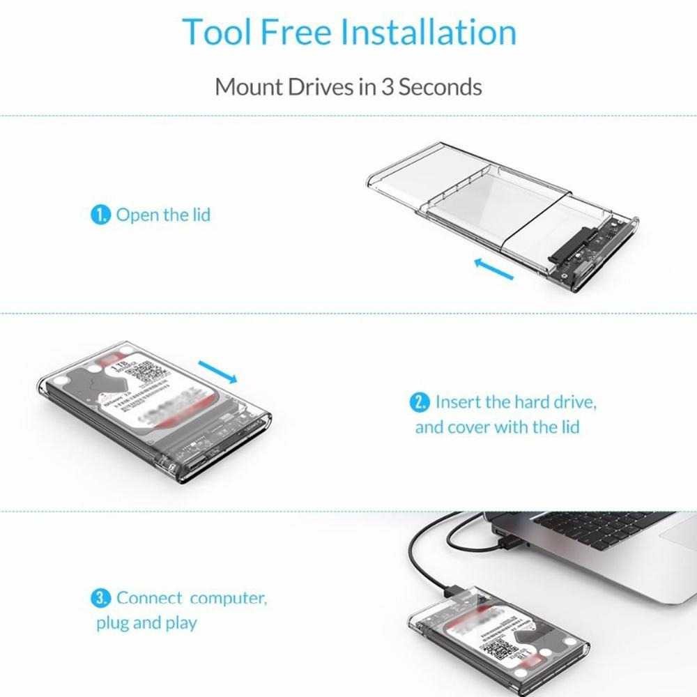 Hot Promo ! WEIXINBUY Hard Drive Enclosure 2.5 Inch USB 3.0 - WX537