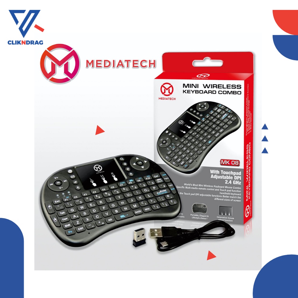 Mediatech Wireless Mini Keyboard Backlit Air Mouse TouchPad For Android TV Box  / backlight - 520156backlight