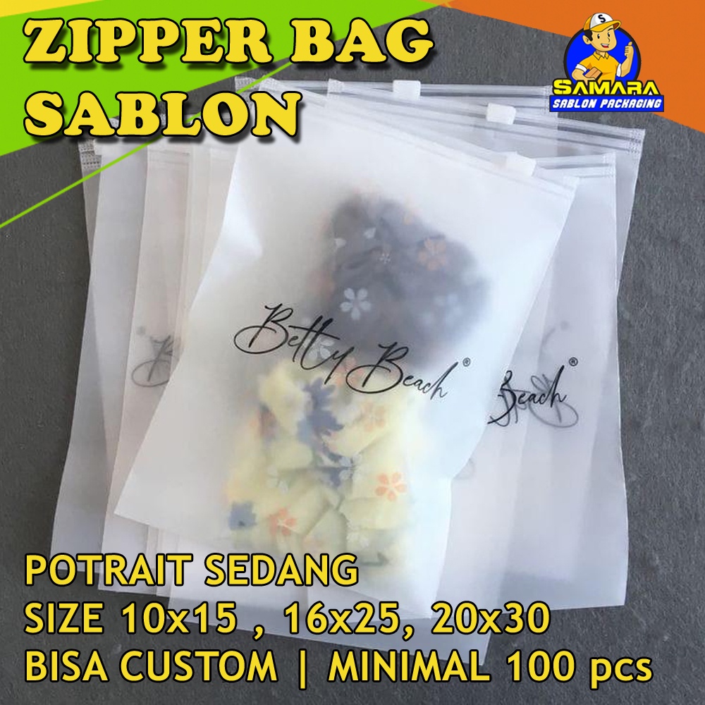 

Zipper Bag Sablon Potrait Sedang