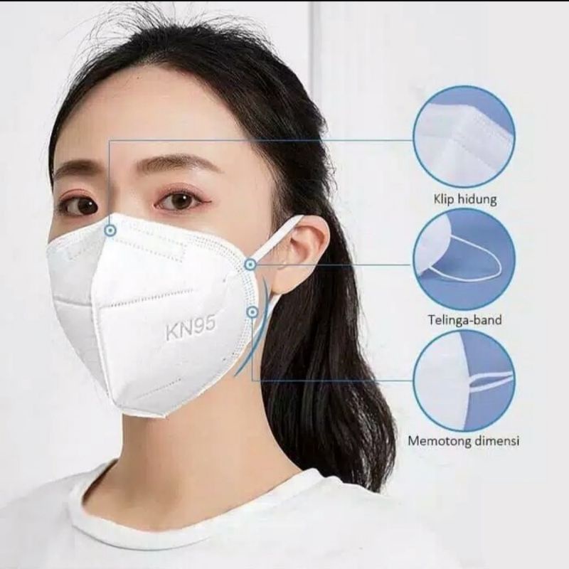 Masker KN95 medis 5 ply KN95 Mask 5 ply 1 pack isi 10 pcs earloop higienis steril