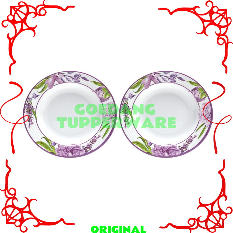 Piring Tupperware Original-Tempat makanan Melamine-Plate 2pc-Piring Melamin