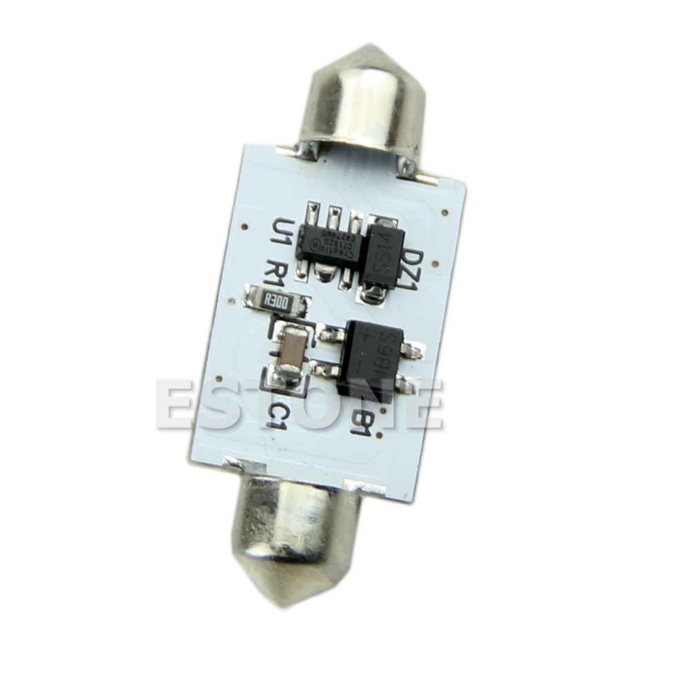 Cre Lampu LED 48smd 3014 42mm 01 Warna Putih Untuk Interior Mobil#