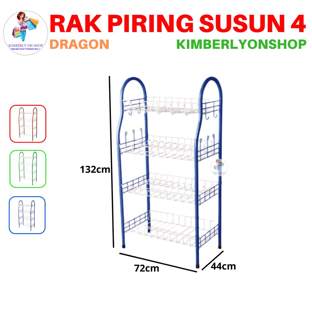 Rak Piring Dapur Susun 4 Naga Dragon