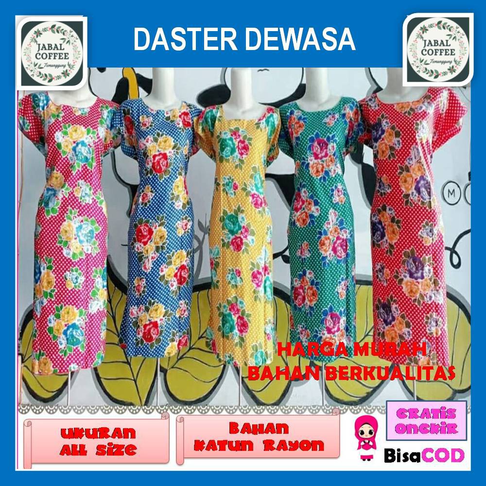 Daster Midi Motif Karakter / Daster Midi Murah Kekinian / Daster Midi Allsize J15