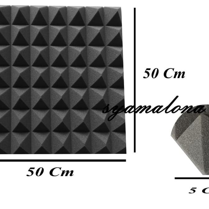 busa peredam suara piramid - Hitam