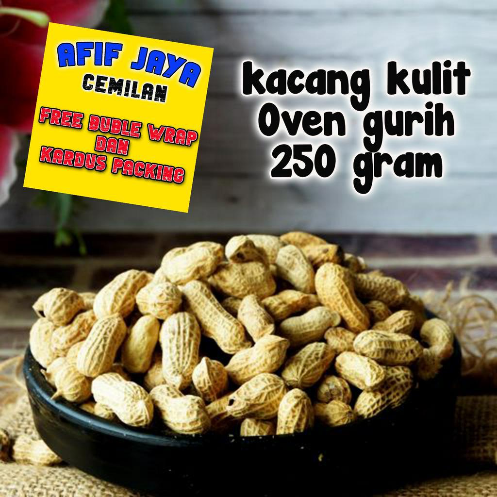 

Kacang kulit oven gurih kiloan 250 gram afif jaya cemilan