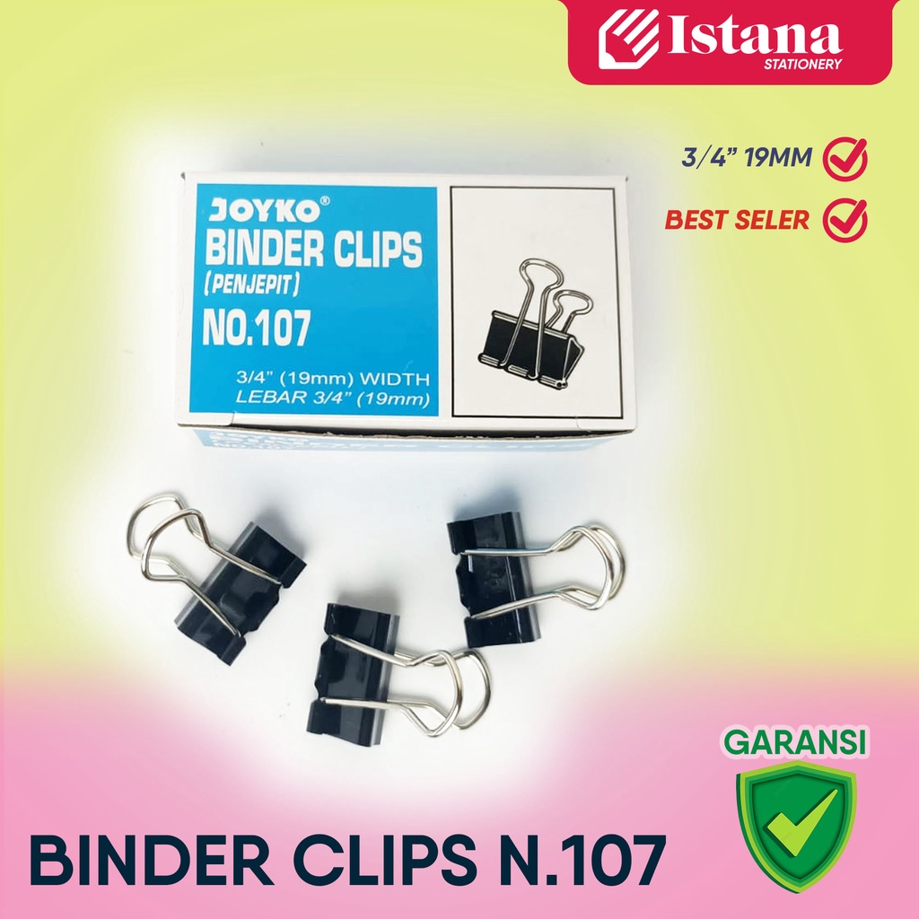 

[TERMURAH] BINDER CLIP 107 / KLIP PENJEPIT KERTAS