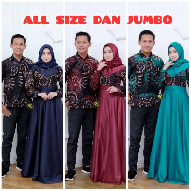 (BISA COD)COUPLE BATIK GAMIS BAWAH KLOK/SARIMBIT BATIK