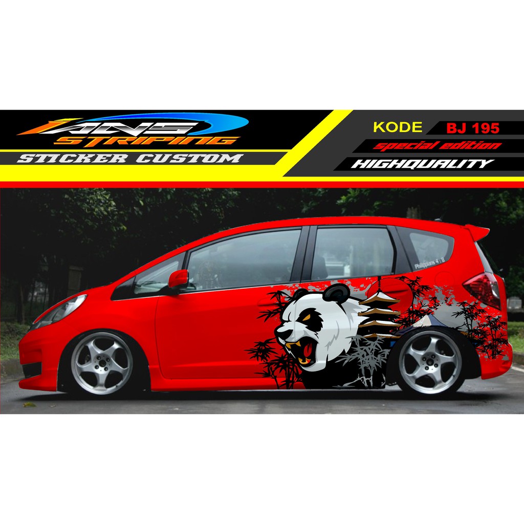 VARIASI STICKER MOBIL HONDA JAZZ / STIKER DECAL MOBIL / STICKER MOBIL JAZZ , BRIO , AGYA