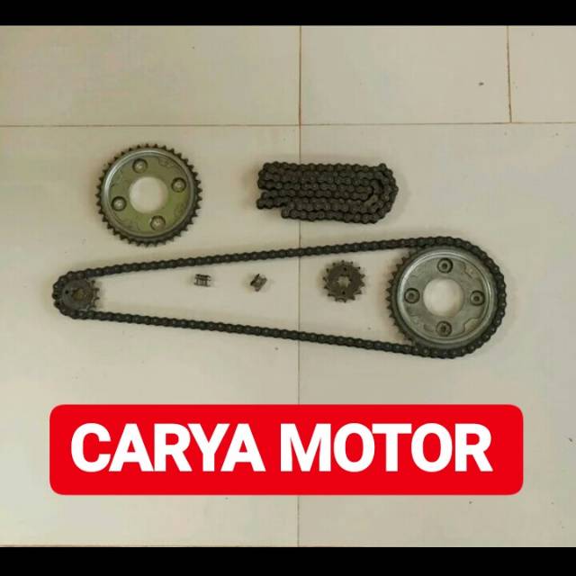 Gear gir set rantai depan belakang Honda absolut Revo fit pnp blade supra x 125 karisma kirana revo 