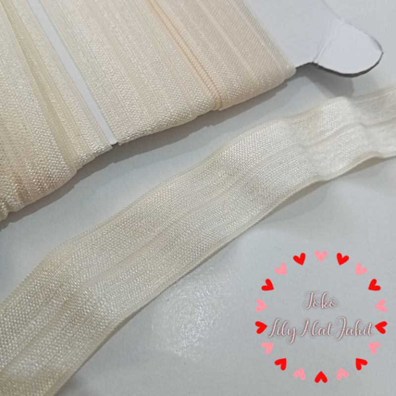 Karet Foe Polos 2cm - Krem