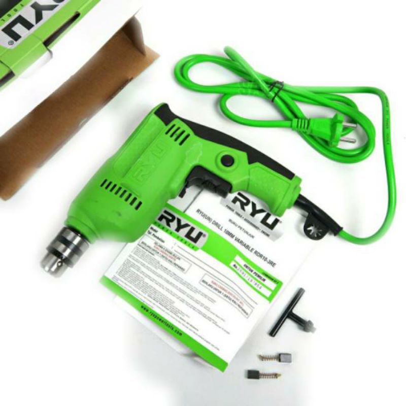 Mesin Bor Ryu 10mm RDR 10-3RE Original Ryu Tekiro Bor Listrik Kayu Besi Bor Tangan Electric Drill Bo