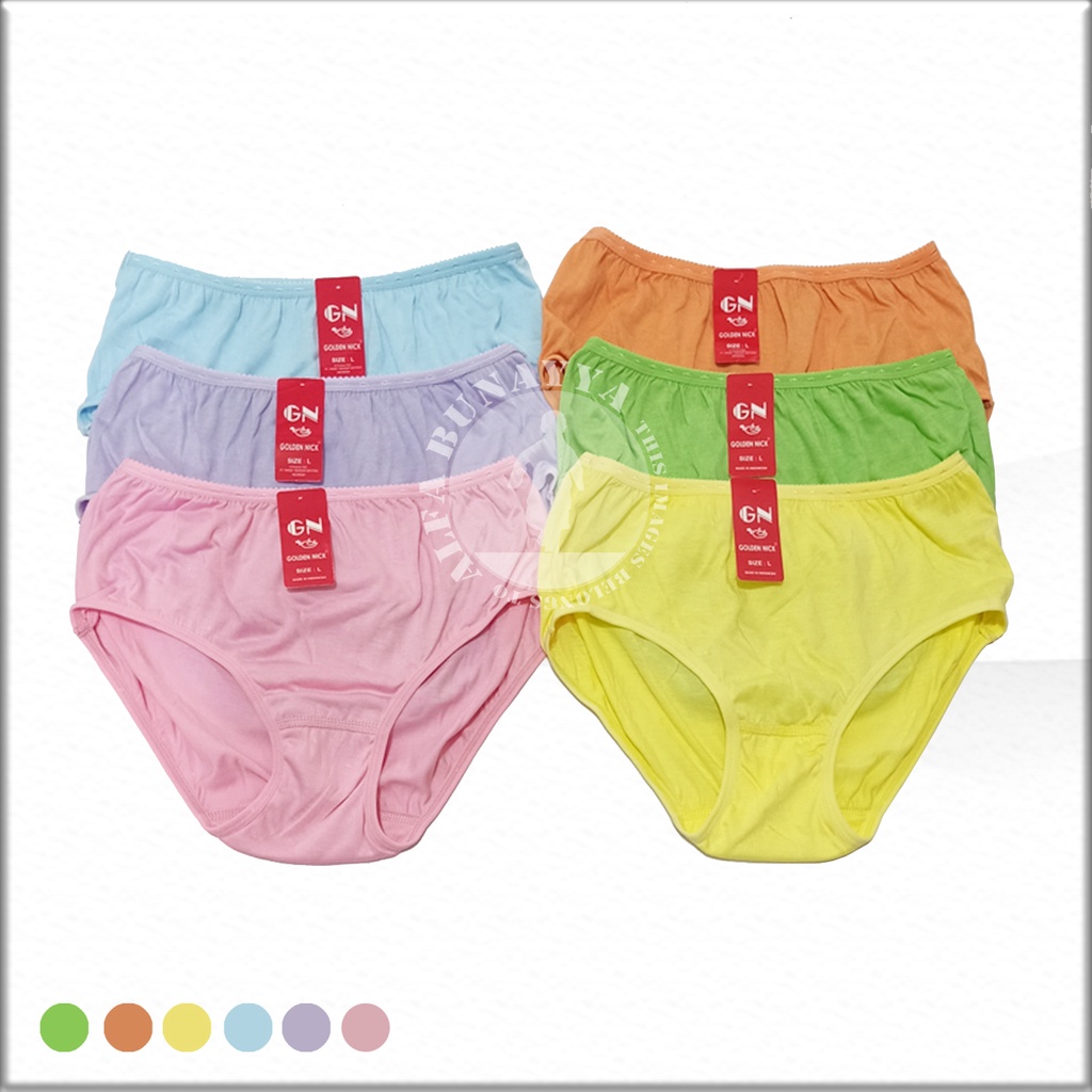 SET 3 Celana Dalam Wanita GOLDEN NICK Warna Pelangi - GN Rainbow - CD GOLDEN NICK - Pakaian Dalam - Underwear