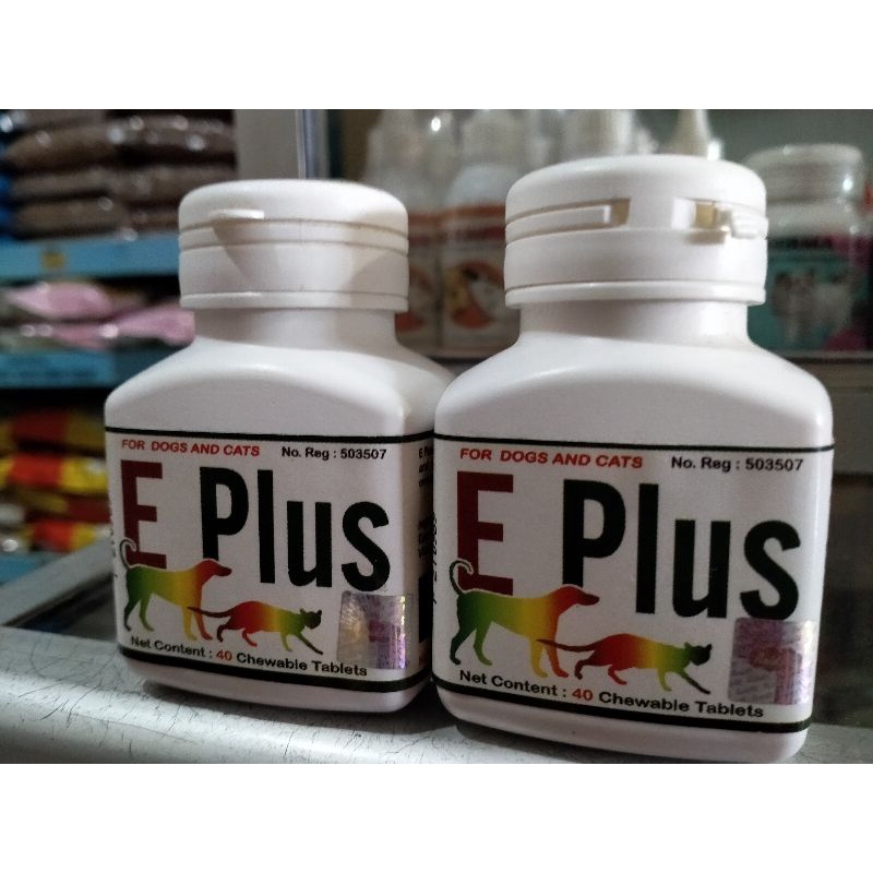 E PLUS 40 Tablets - For Dogs and Cats