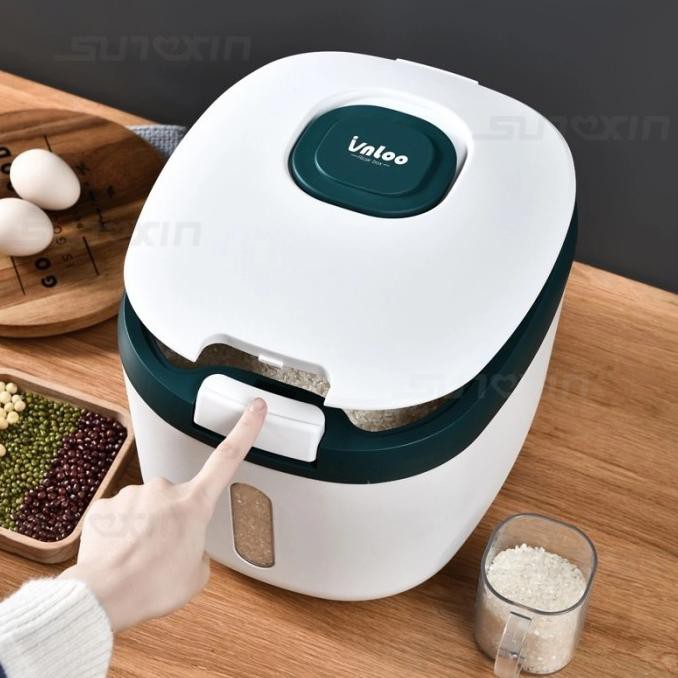 Dispenser wadah penyimpanan beras 5 Kg