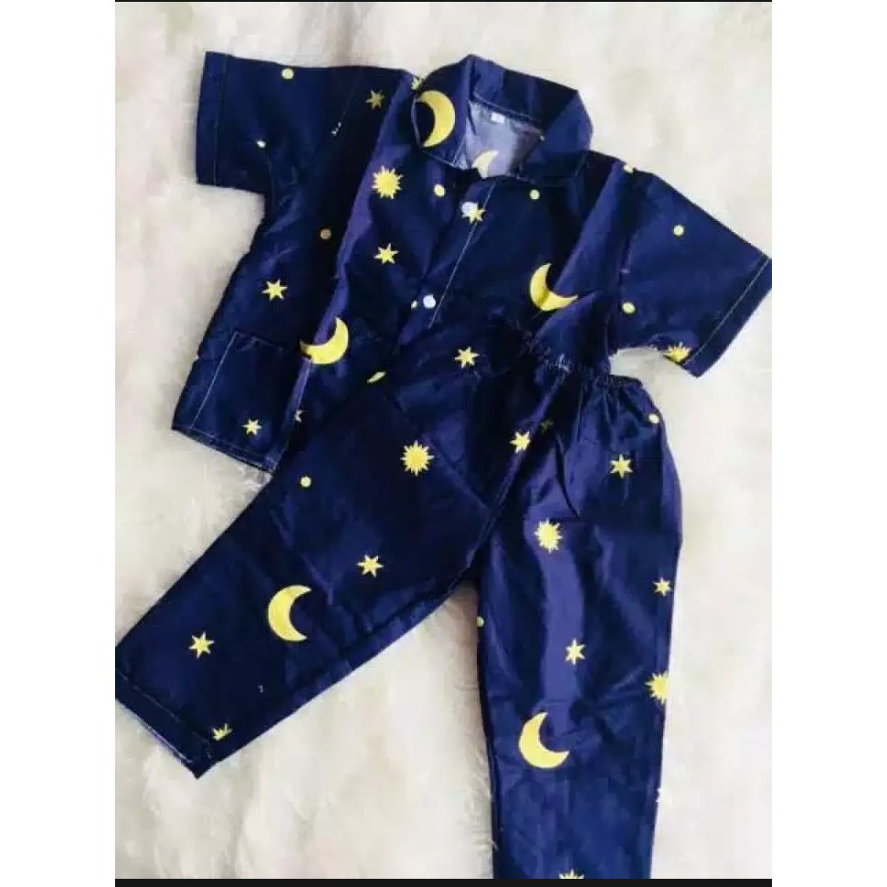 Baju tidur anak motif lengan pendek piyama anak pakaian tidur anak stelan anak baju anak murah terlaris