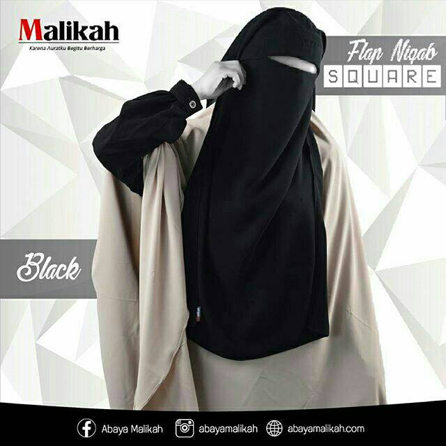 Flap niqab square - flap niqab malikah