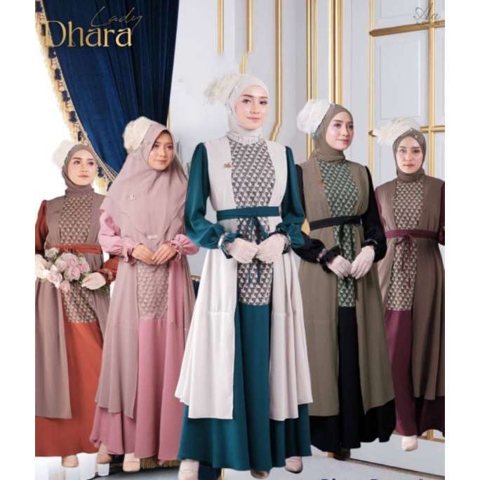 Lady Dhara Dress Set Pashmina / Khimar by Aden Hijab