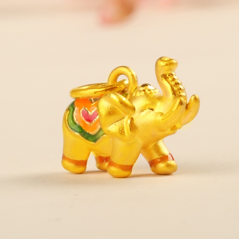 [Ready Stock]Fashion Gold Plated Cute Elephant Pendant Necklace