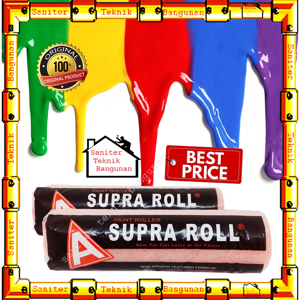 Refill Bulu Kuas Roll SUPRA 9&quot; Inch