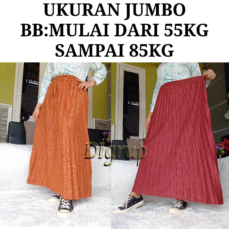 ROK PLISKET MOTIF SERAT KAYU UKURAN JUMBO MAX BB 85KG / ROK PLISKET A-LINE MOTIF SERAT KAYU TERBARU SIZE XXL / ROK A PLISKET MOTIF / ROK KOREAN STYLE / ROK KOREA / ROK LEBAR / ROK MAYUNG / SHOLIHATSTORE