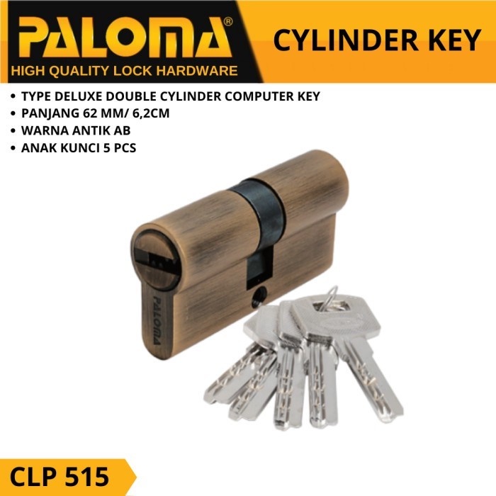 Paloma Knob Cylinder Kunci Silinder Knob CLP 515 DeLuxe DC-CK 62MM