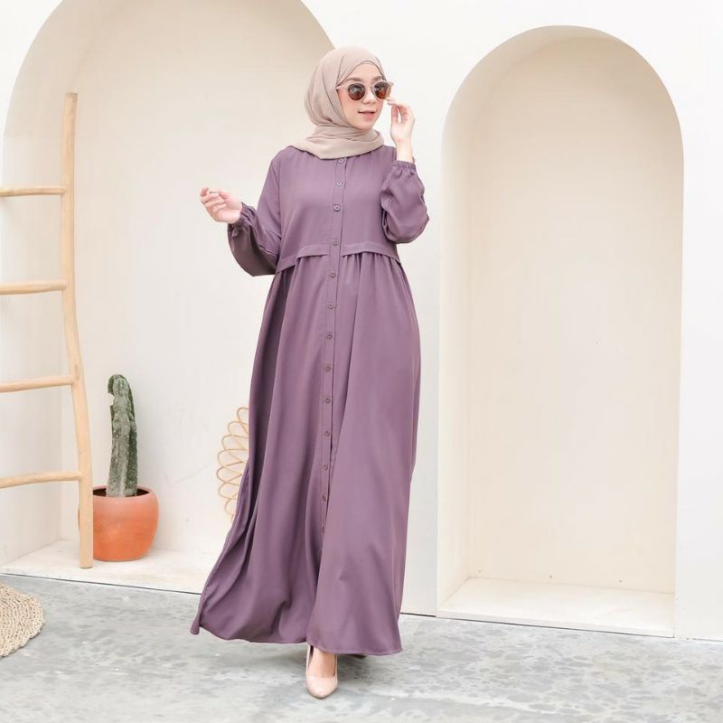 Gamis polos simple/katun toyobo premium