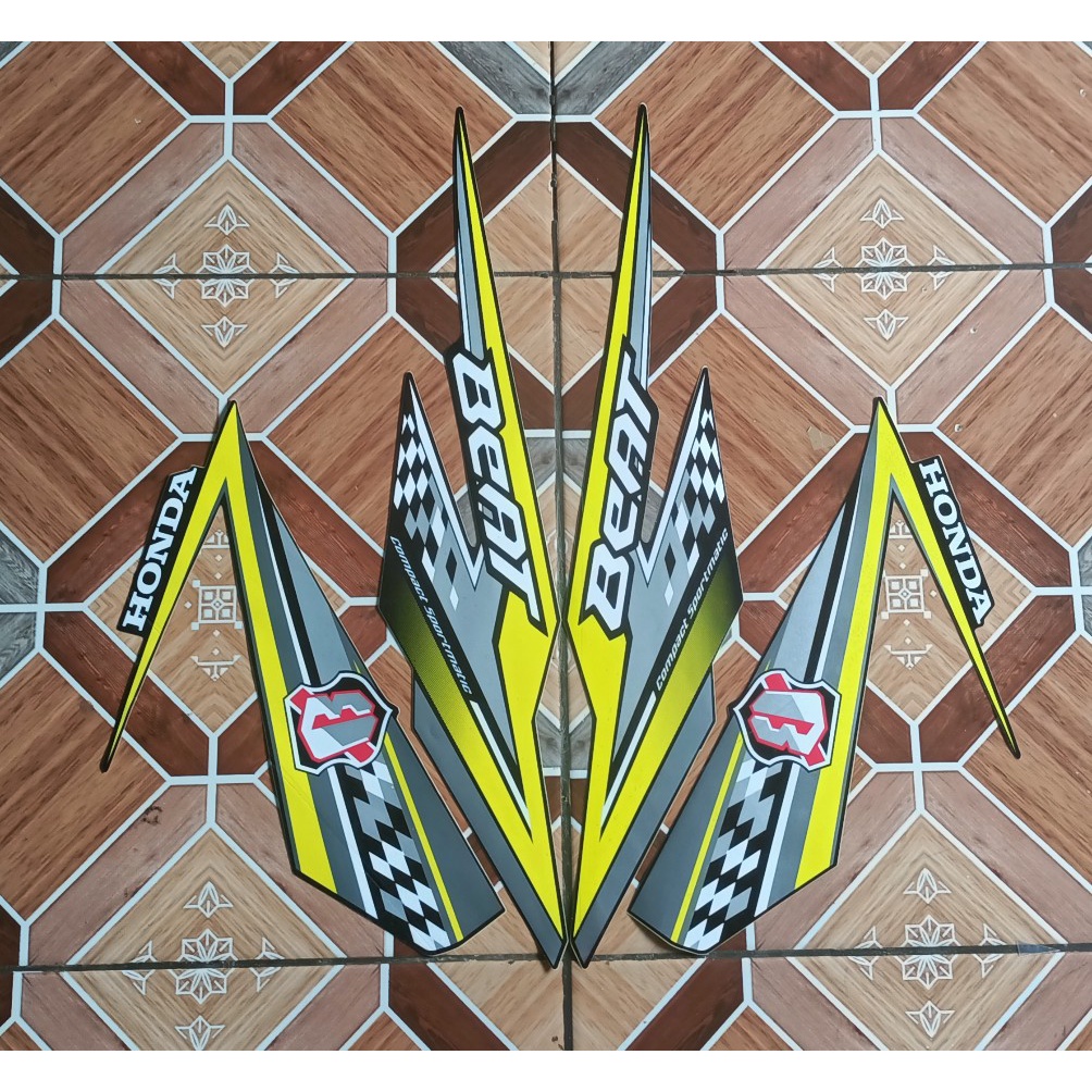 striping body motor stiker motor honda beat esp 2018 full hitam stabilo