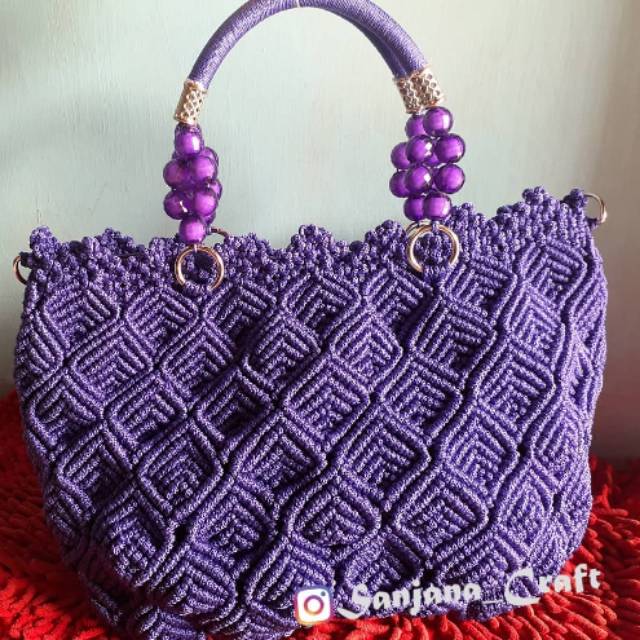 Tas talikur motif full Daun