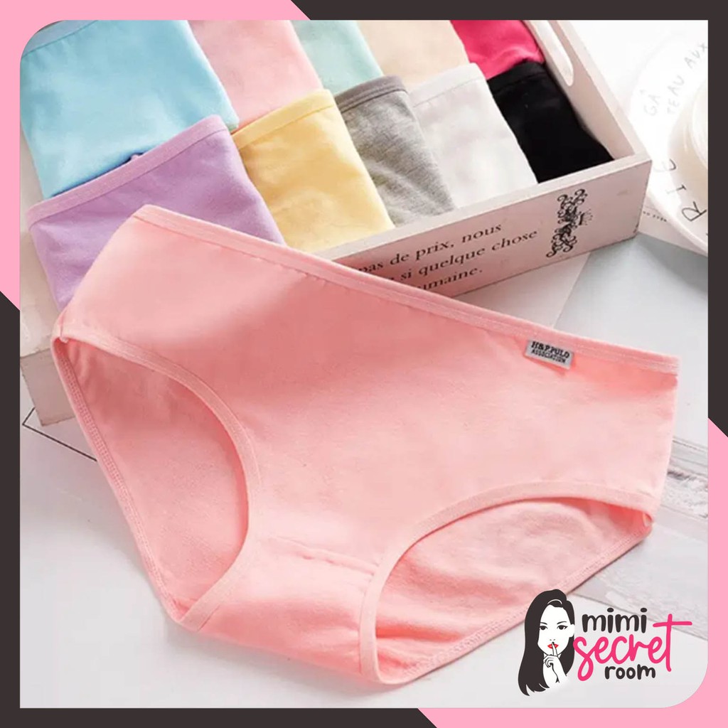 ❤ MIMI ❤ Celana Dalam Katun CD Wanita Sexy Basic Cotton Polos Adem IMPORT TERLARIS TERMURAH