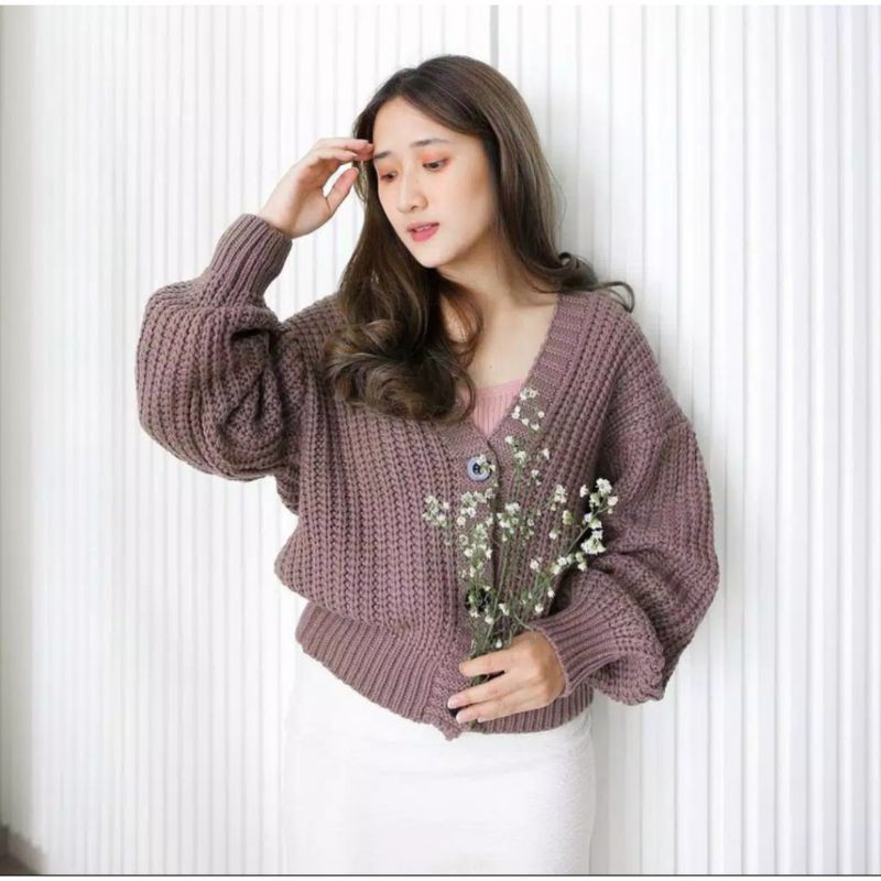 Eireen Cardigan Crop Premium | Nacara Outer Kardigan Wanita tipe 7Get Special-1