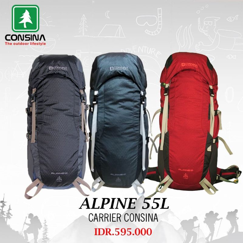 Tas Gunung Carrier Consina Alpine 55 Liter
