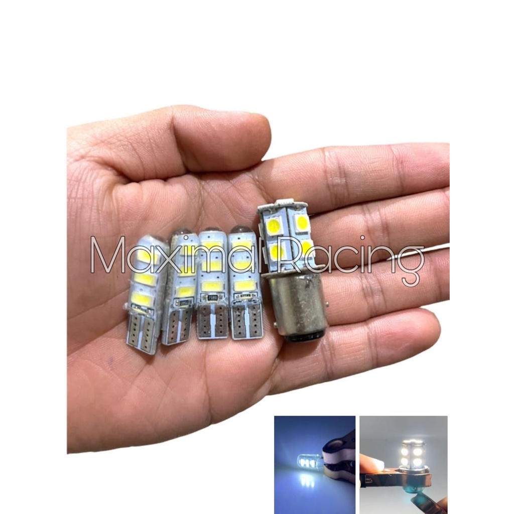 Paket Lampu Variasi Motor Sen Jelly Diam 4pcs Plus Lampu Rem Stop13 Led Kedip Universal