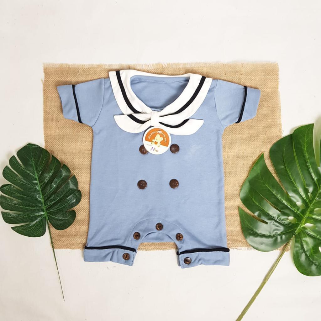 Baju Bayi Romper Sailor/Baju Romper Pendek Bayi