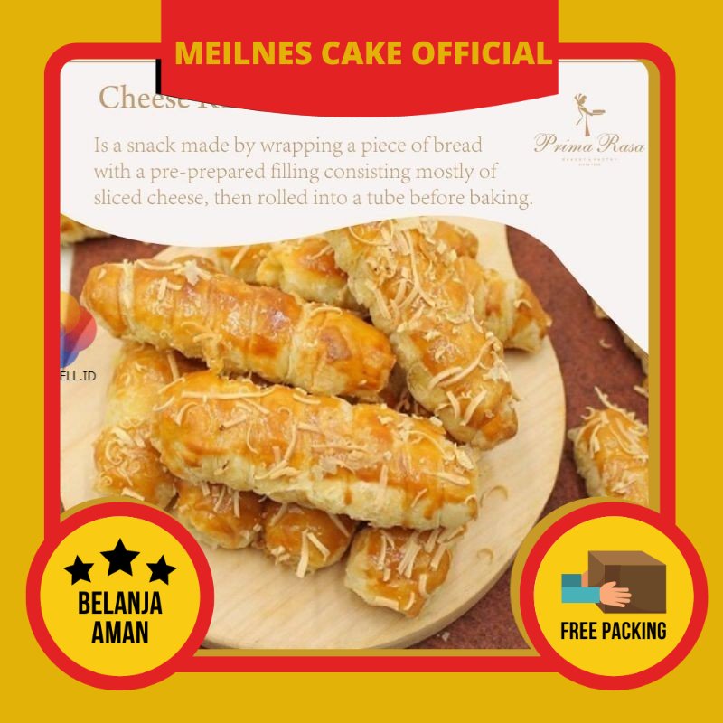 

Meilnes - Prima Rasa - Cheese Roll - Keju Gulung - Oleh Oleh Kue Bandung