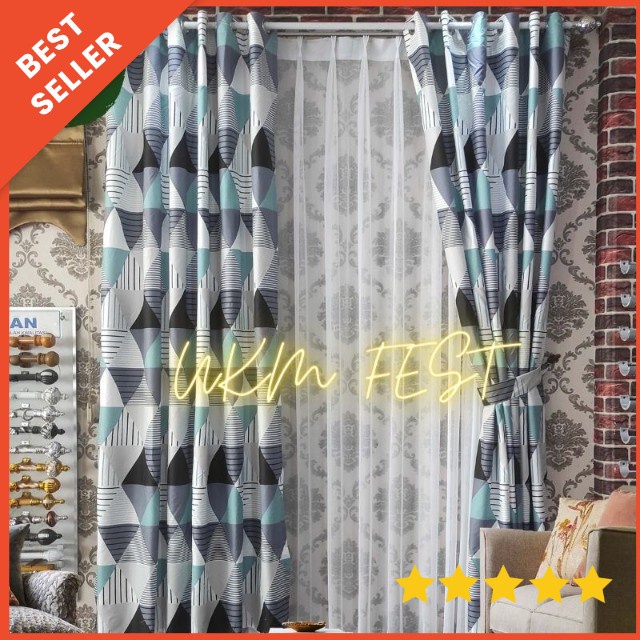 Gorden Minimalis Katun Polos motif Dark Coklat (BISA COD) TERLARIS Gorden jendela pintu Smokring Free Tali