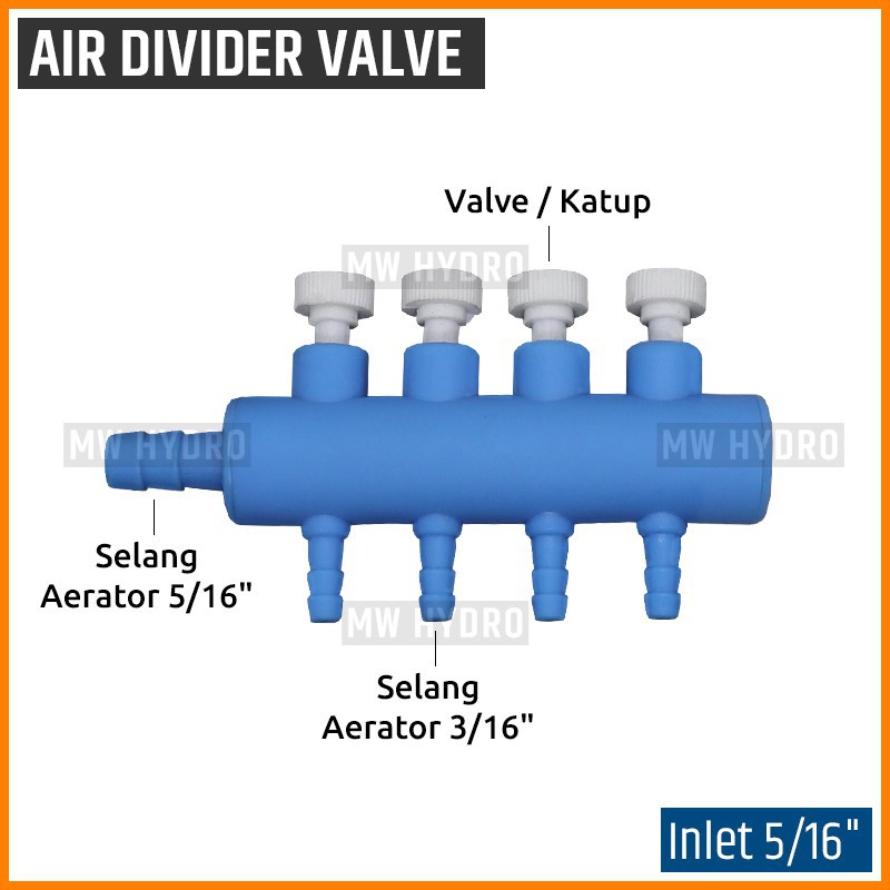 Air Divider Valve 7 Way, Keran Pembagi Udara Aerator Cabang 7