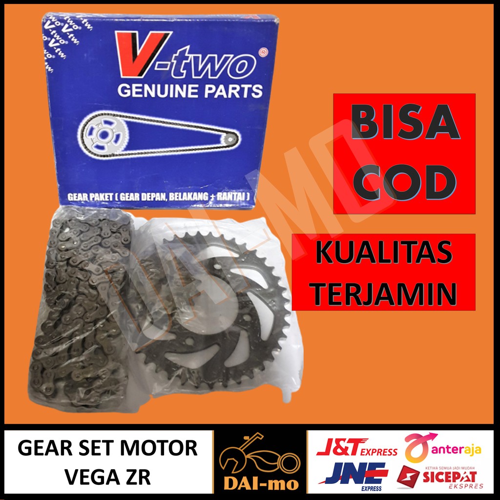 Gear Set Vega ZR Vtwo/ Gir Set Vega ZR Rantai 428 V-two/ Gearset Girset/ Rantai Gir Rantai Roda Kit