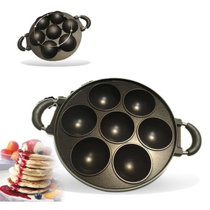 CETAKAN KUE 7 LUBANG CEKUNG BOWL CAKE PAN SERABI dorayaki bikang ambon